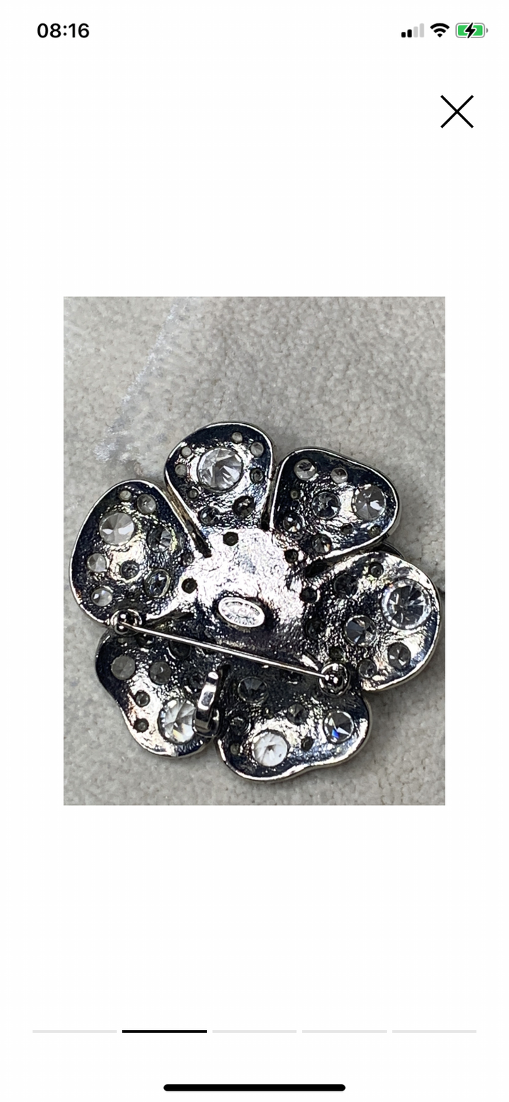 Chanel Camelia Diamonte Brooch