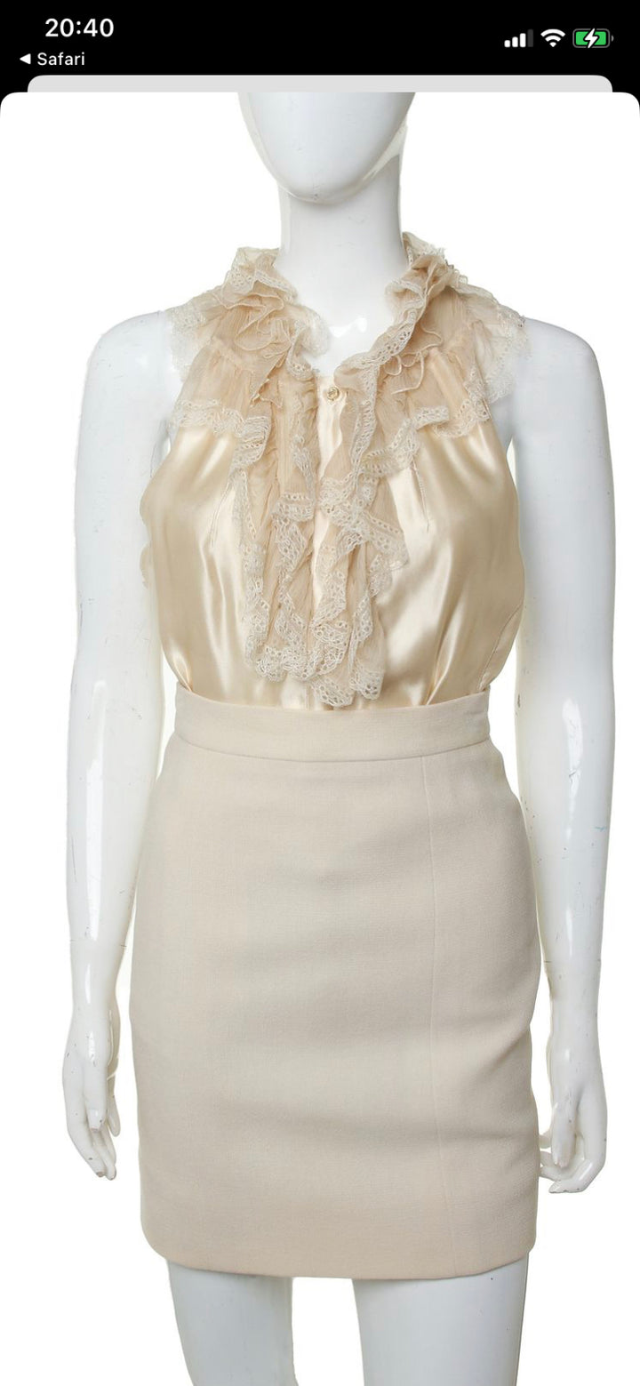 Chanel, Suit , Jacket Skirt, 1991 , Size UK 6/8 FR 34