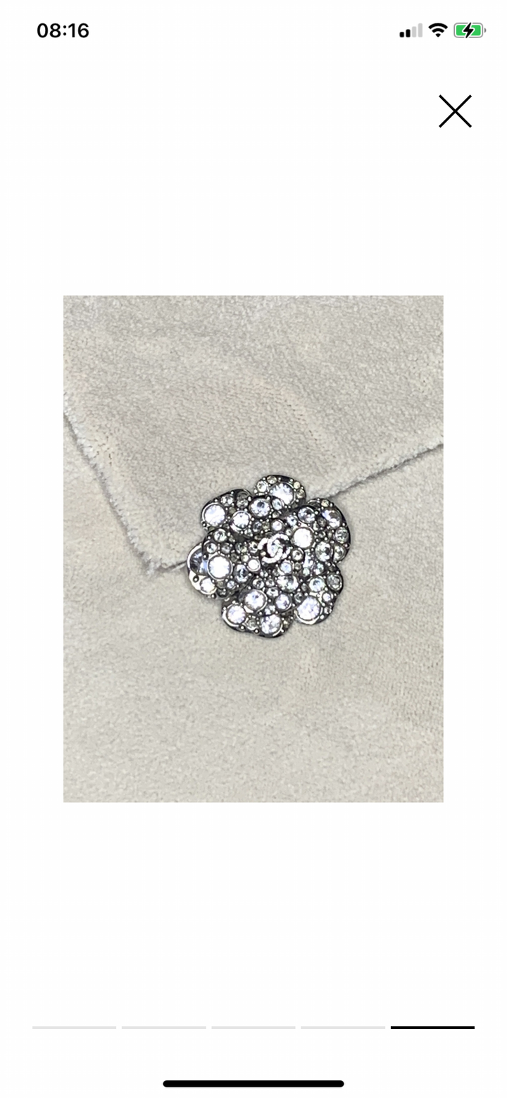 Chanel Camelia Diamonte Brooch