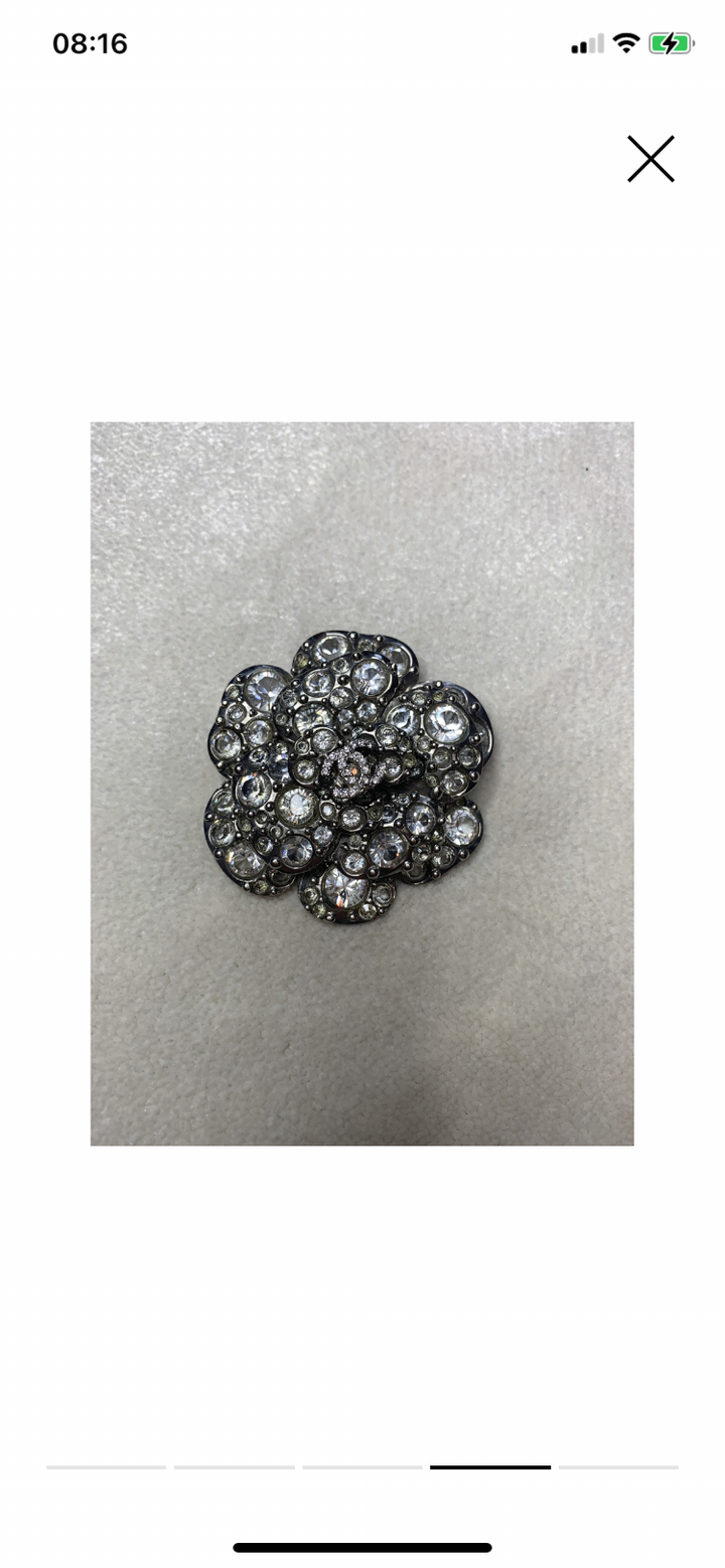 Chanel Camelia Diamonte Brooch