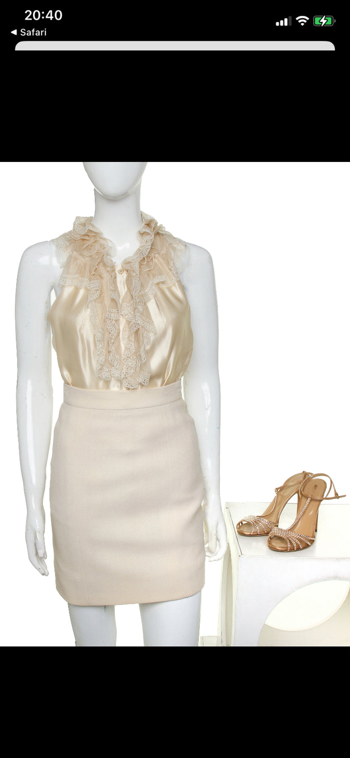 Chanel, Suit , Jacket Skirt, 1991 , Size UK 6/8 FR 34