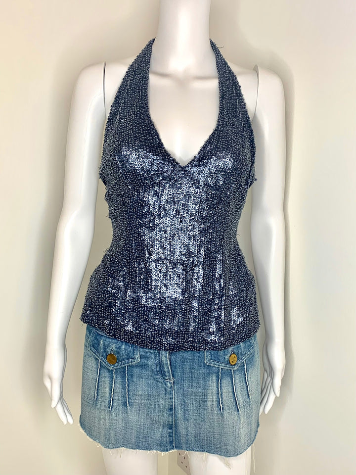 P.A.R.O.S.H., Top, Navy, 2007, Size Medium