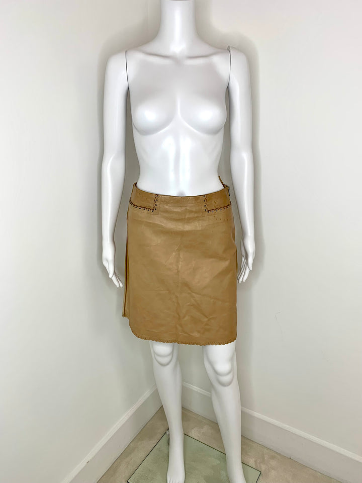Joseph, 2 Piece Set ,Leather Trench Coat , Skirt, 2007, Size FR 34,