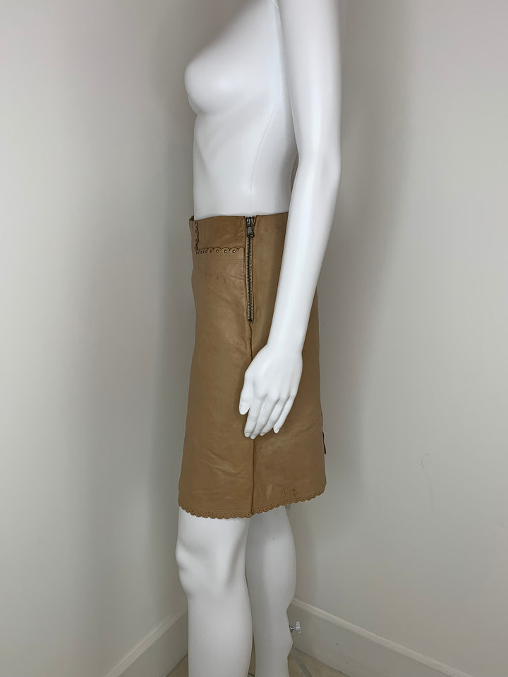 Joseph, 2 Piece Set ,Leather Trench Coat , Skirt, 2007, Size FR 34,