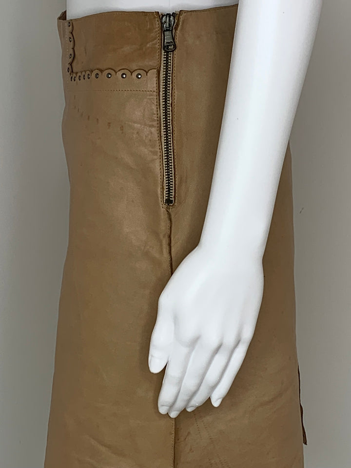 Joseph, 2 Piece Set ,Leather Trench Coat , Skirt, 2007, Size FR 34,