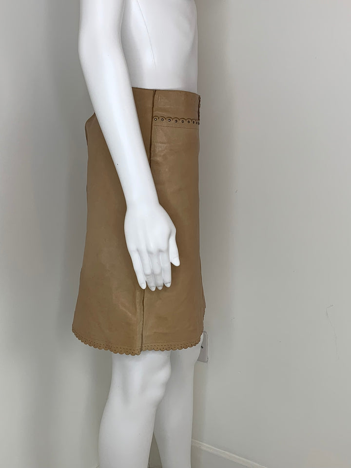 Joseph, 2 Piece Set ,Leather Trench Coat , Skirt, 2007, Size FR 34,