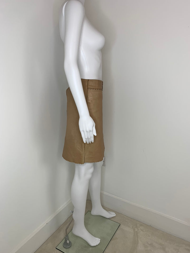 Joseph, 2 Piece Set ,Leather Trench Coat , Skirt, 2007, Size FR 34,