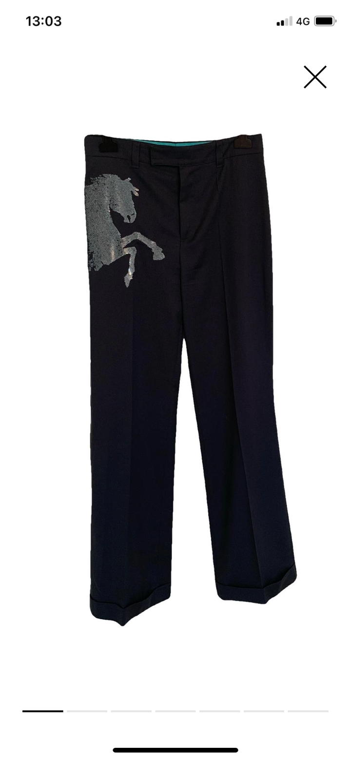 Chloe Wool Diamond Trousers