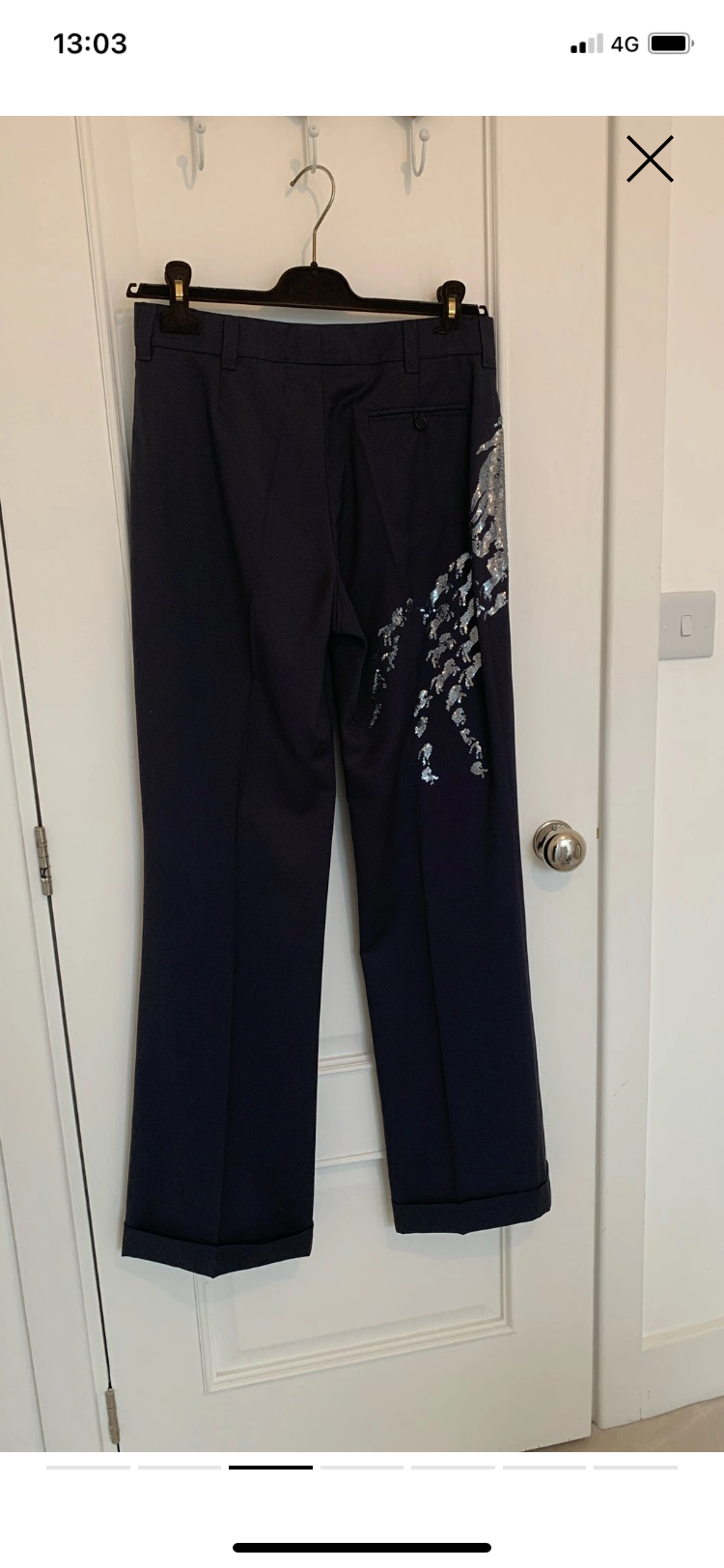 Chloe Wool Diamond Trousers