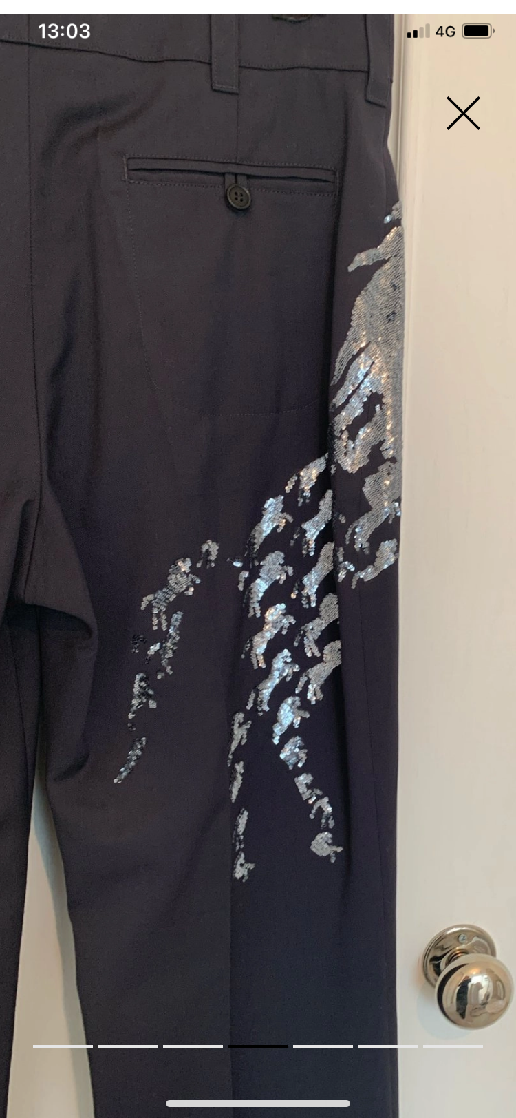 Chloe Wool Diamond Trousers
