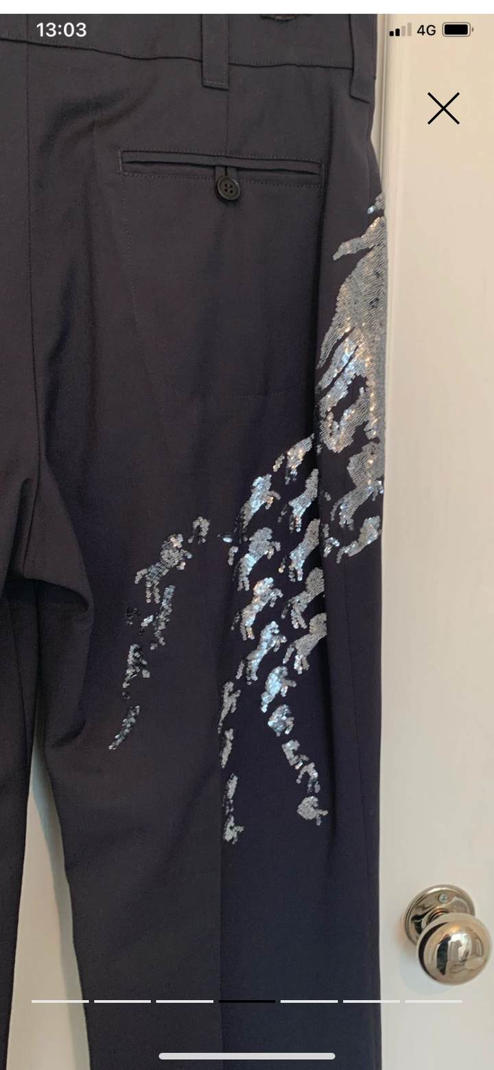 Chloe Wool Diamond Trousers
