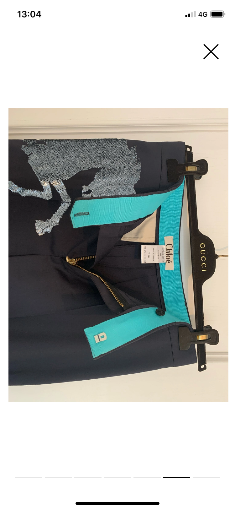 Chloe Wool Diamond Trousers